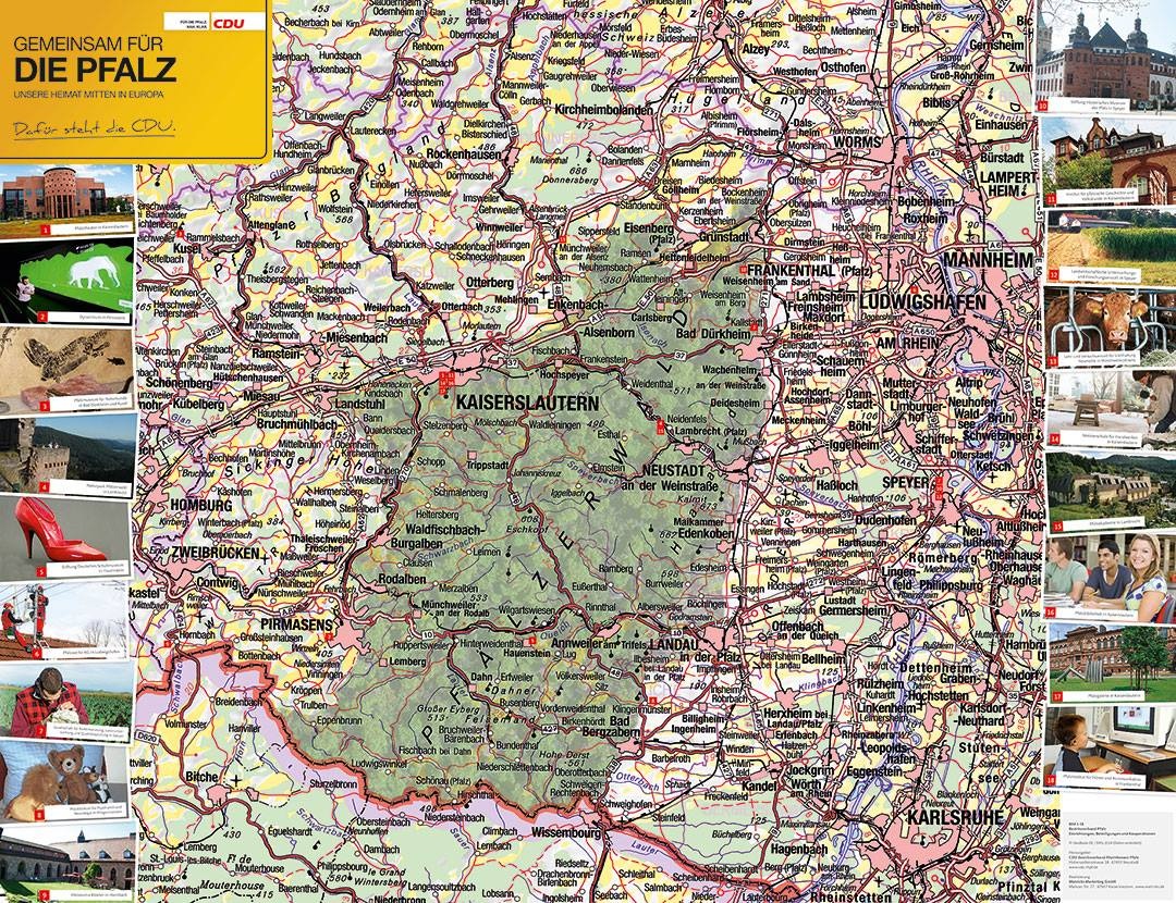 Karte Bezirksverband Pfalz
