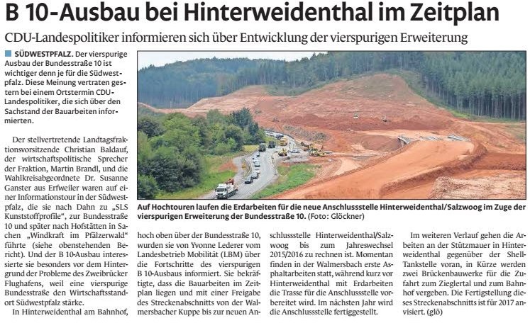 Bericht Pirmasenser Zeitung, 13.09.2014